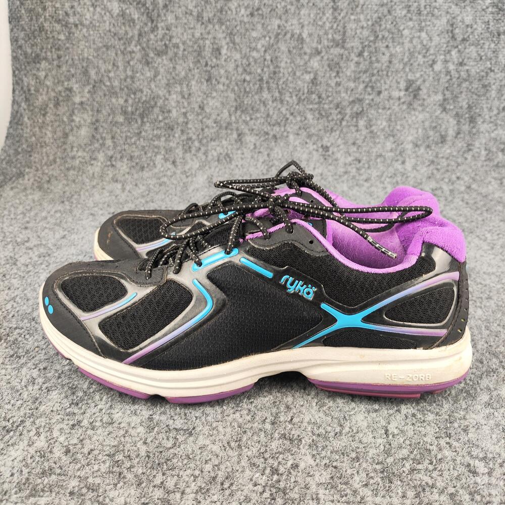 Ryka Devotion Shoes Womens Size 7.5 Black Purple Mesh Running Sneakers